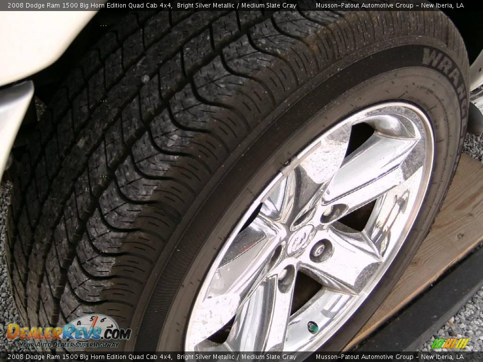 2008 Dodge Ram 1500 Big Horn Edition Quad Cab 4x4 Bright Silver Metallic / Medium Slate Gray Photo #9