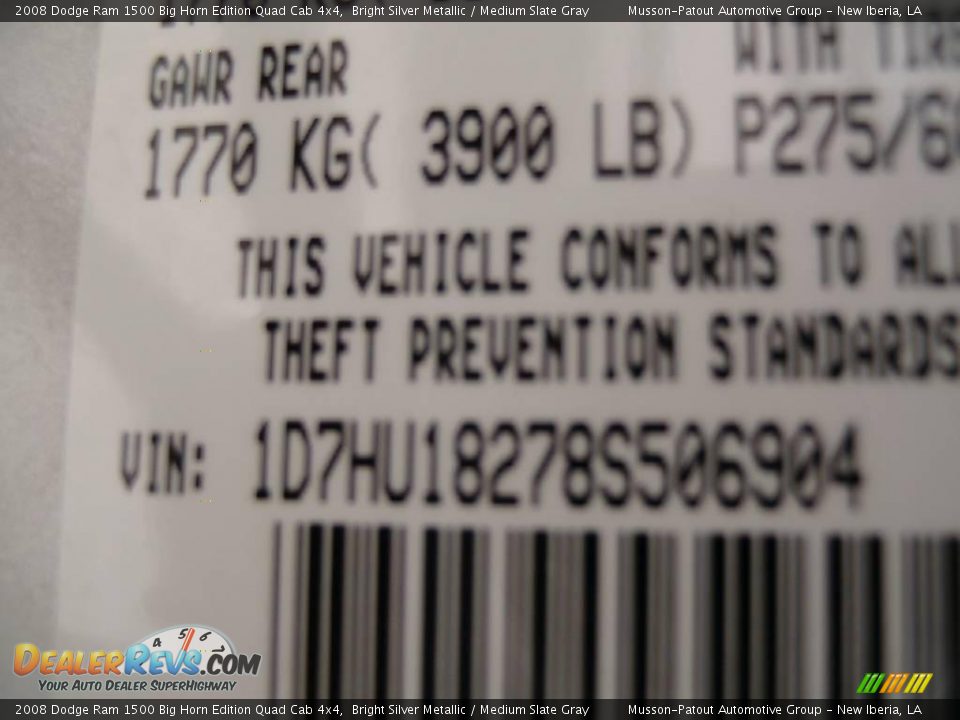 2008 Dodge Ram 1500 Big Horn Edition Quad Cab 4x4 Bright Silver Metallic / Medium Slate Gray Photo #10