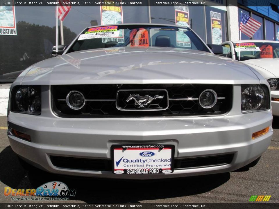 2006 Ford Mustang V6 Premium Convertible Satin Silver Metallic / Dark Charcoal Photo #2