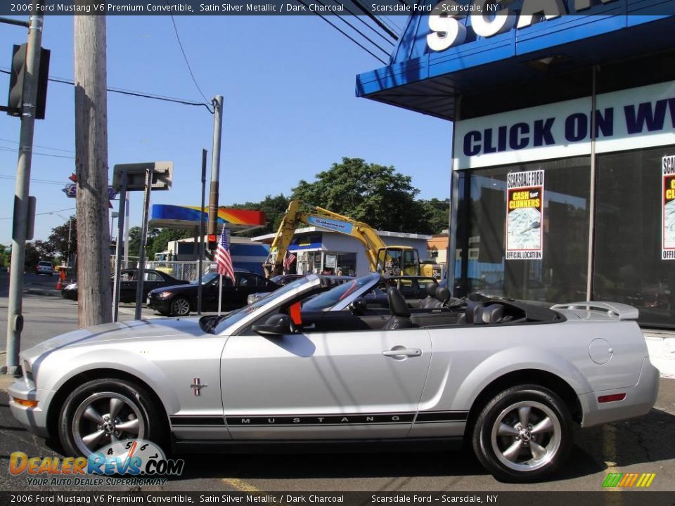 2006 Ford Mustang V6 Premium Convertible Satin Silver Metallic / Dark Charcoal Photo #4