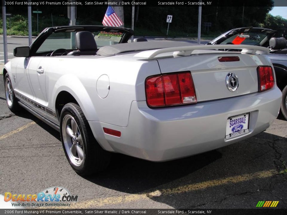 2006 Ford Mustang V6 Premium Convertible Satin Silver Metallic / Dark Charcoal Photo #5