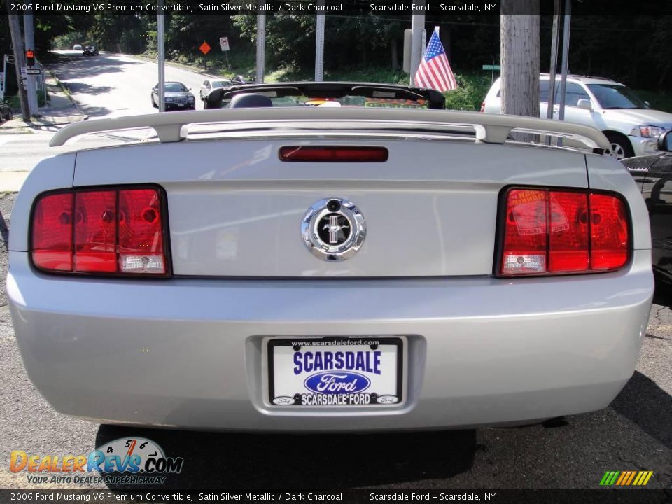 2006 Ford Mustang V6 Premium Convertible Satin Silver Metallic / Dark Charcoal Photo #6