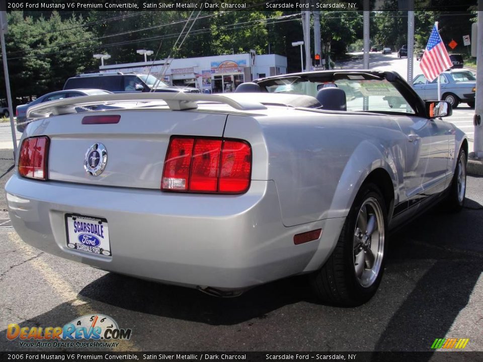 2006 Ford Mustang V6 Premium Convertible Satin Silver Metallic / Dark Charcoal Photo #7