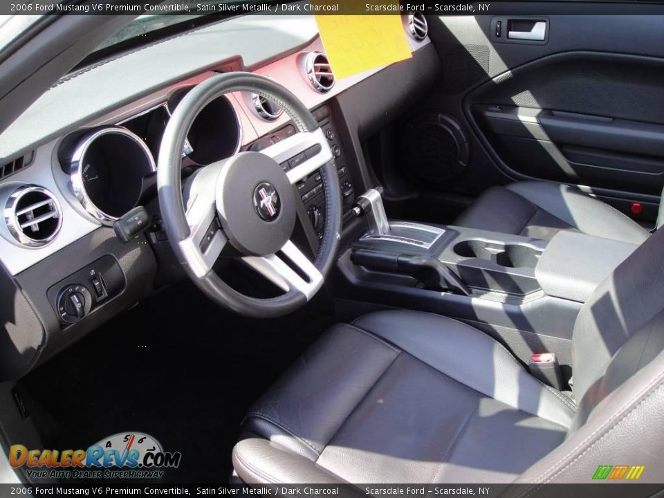 2006 Ford Mustang V6 Premium Convertible Satin Silver Metallic / Dark Charcoal Photo #12