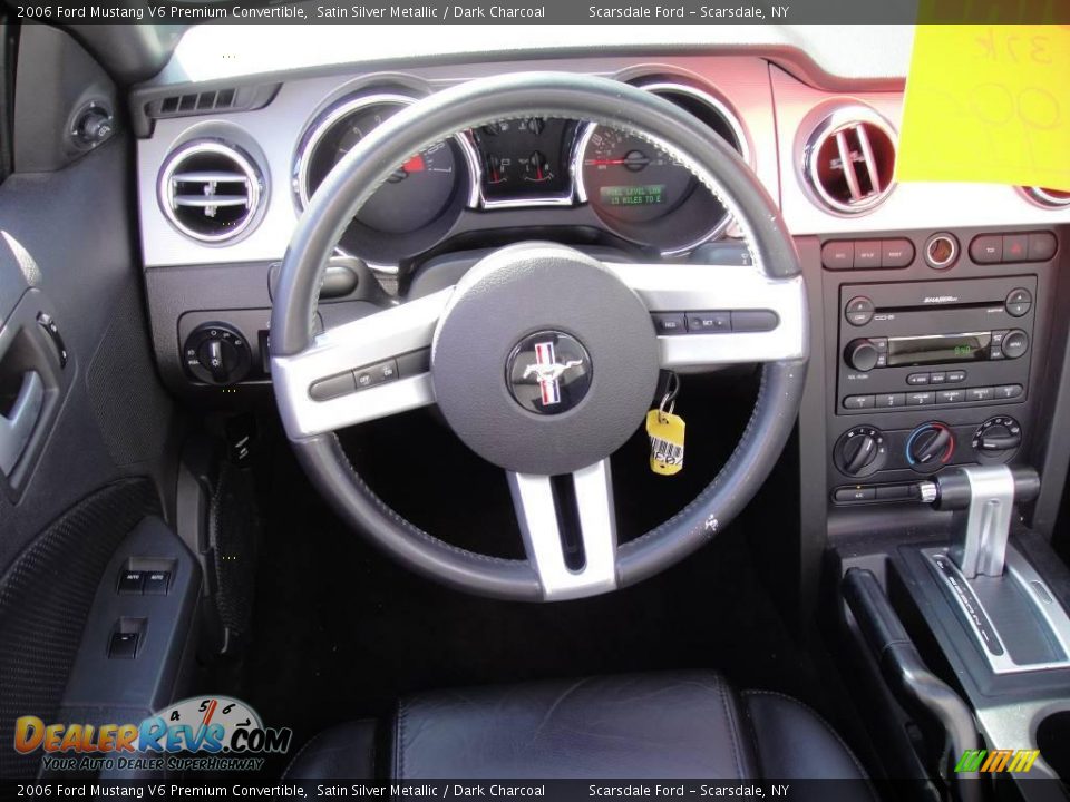 2006 Ford Mustang V6 Premium Convertible Satin Silver Metallic / Dark Charcoal Photo #13