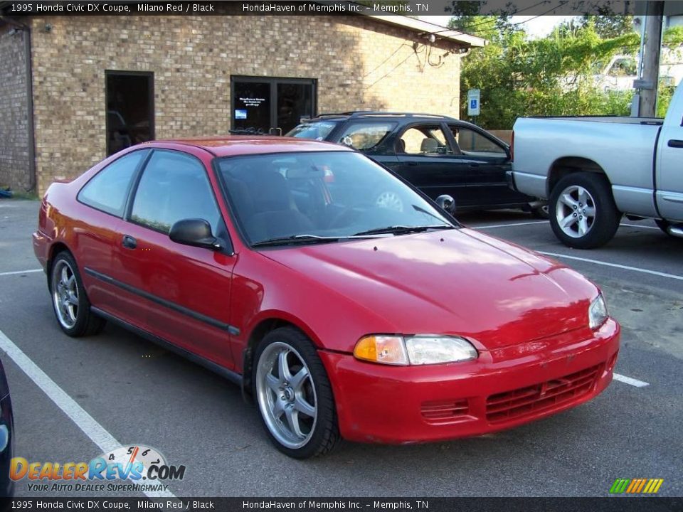1995 Honda Civic DX Coupe Milano Red / Black Photo #4