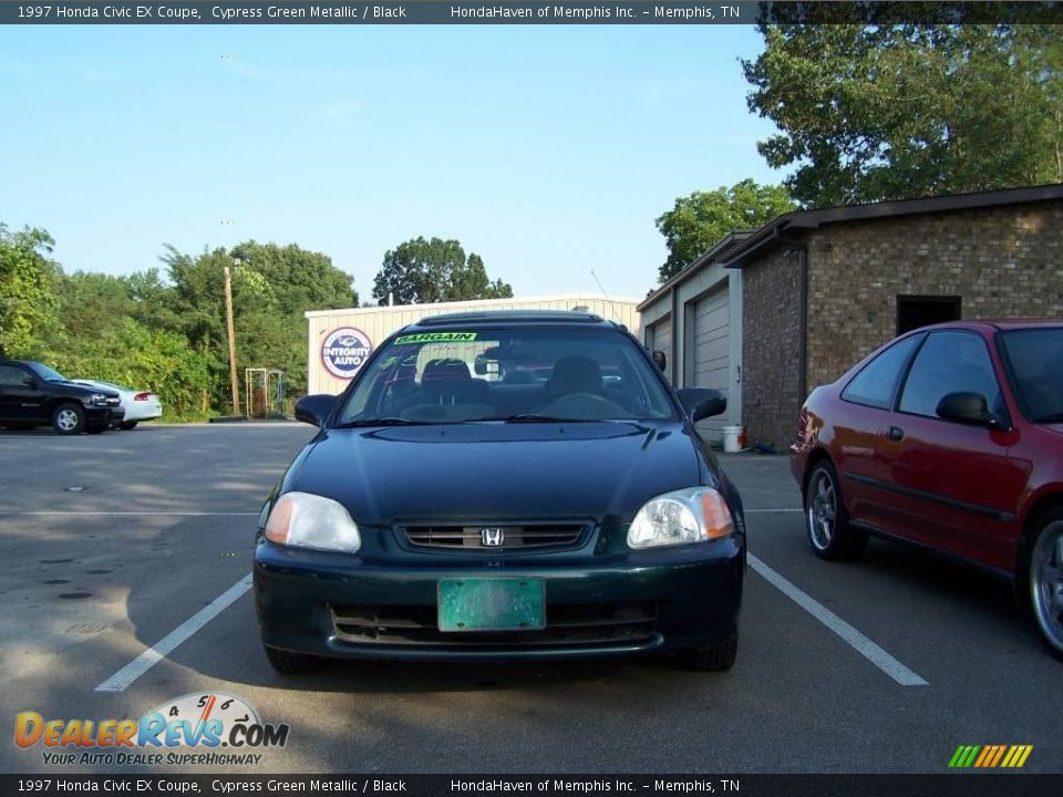 1997 Honda Civic EX Coupe Cypress Green Metallic / Black Photo #1