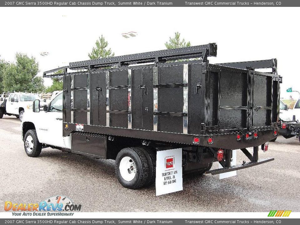 2007 GMC Sierra 3500HD Regular Cab Chassis Dump Truck Summit White / Dark Titanium Photo #5