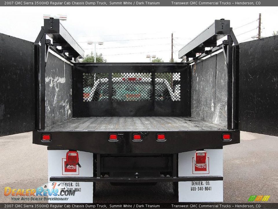 2007 GMC Sierra 3500HD Regular Cab Chassis Dump Truck Summit White / Dark Titanium Photo #10