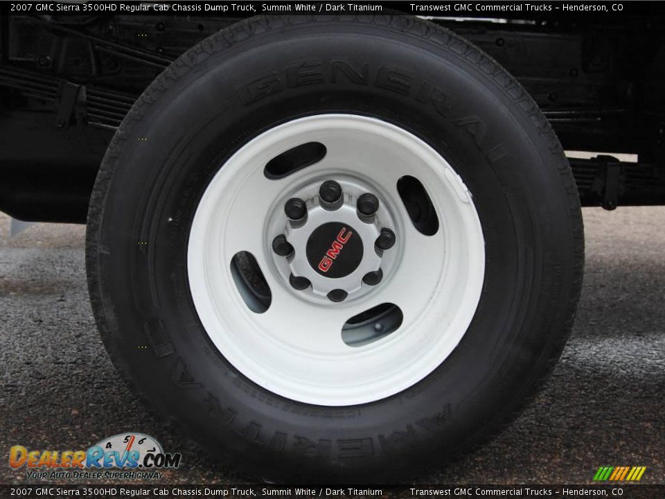 2007 GMC Sierra 3500HD Regular Cab Chassis Dump Truck Summit White / Dark Titanium Photo #14