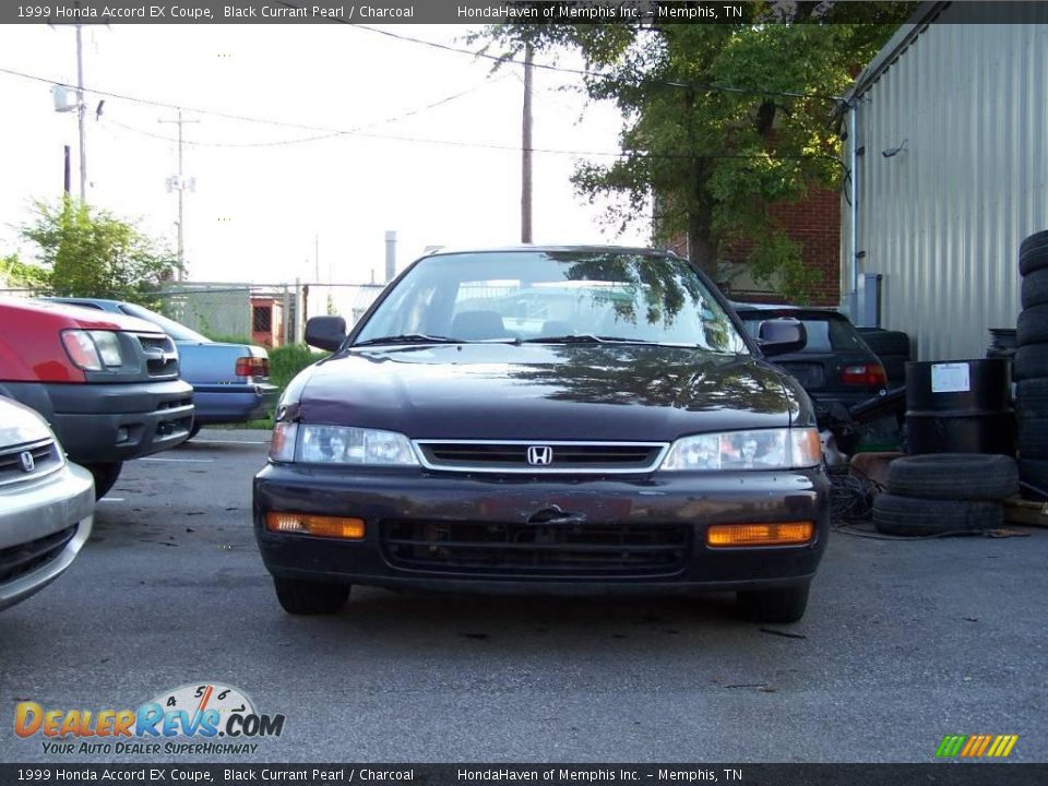 1999 Honda Accord EX Coupe Black Currant Pearl / Charcoal Photo #2