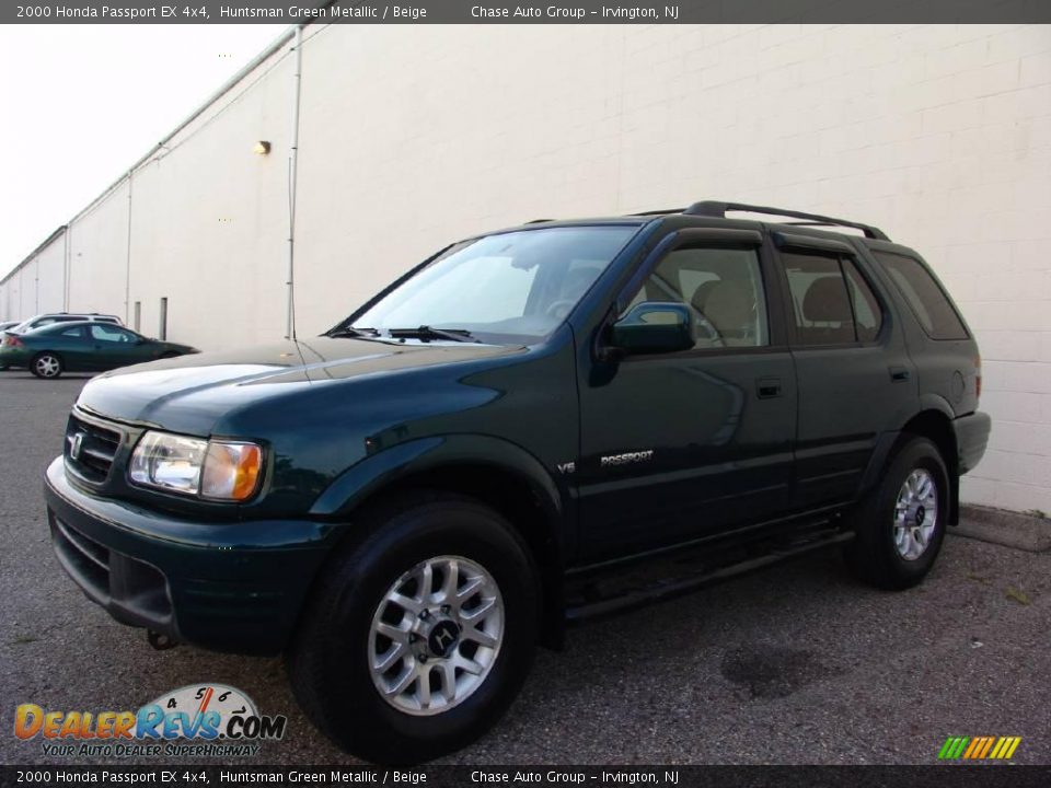 2000 Honda Passport EX 4x4 Huntsman Green Metallic / Beige Photo #6