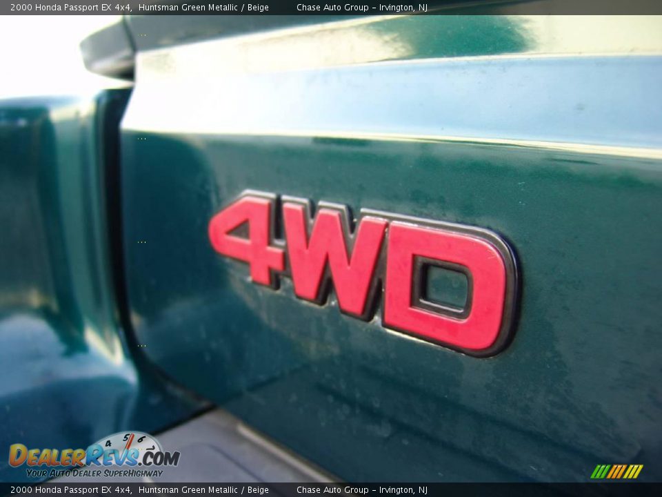 2000 Honda Passport EX 4x4 Huntsman Green Metallic / Beige Photo #11