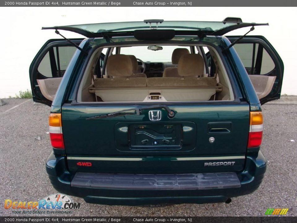 2000 Honda Passport EX 4x4 Huntsman Green Metallic / Beige Photo #23