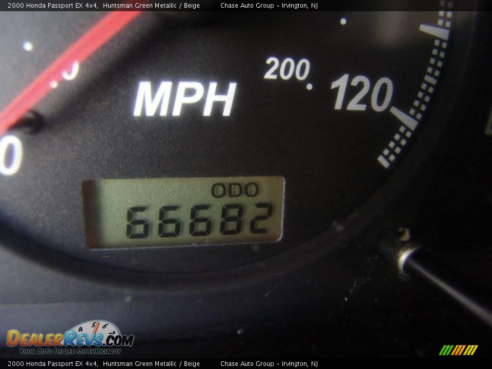 2000 Honda Passport EX 4x4 Huntsman Green Metallic / Beige Photo #31