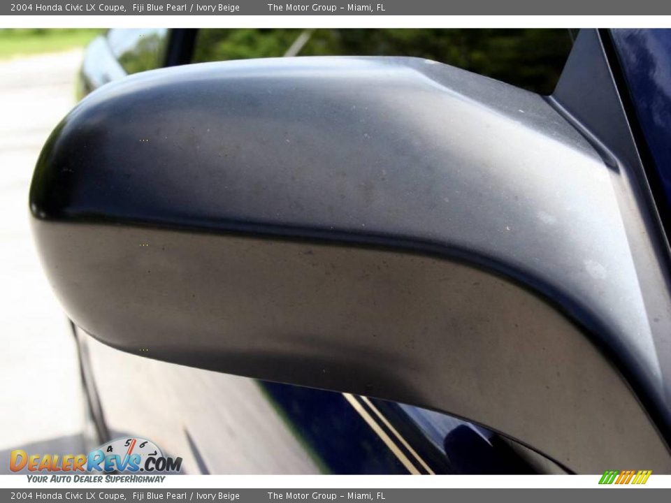 2004 Honda Civic LX Coupe Fiji Blue Pearl / Ivory Beige Photo #25