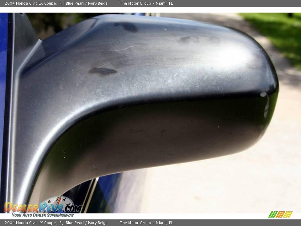 2004 Honda Civic LX Coupe Fiji Blue Pearl / Ivory Beige Photo #26