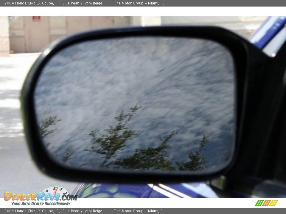 2004 Honda Civic LX Coupe Fiji Blue Pearl / Ivory Beige Photo #27