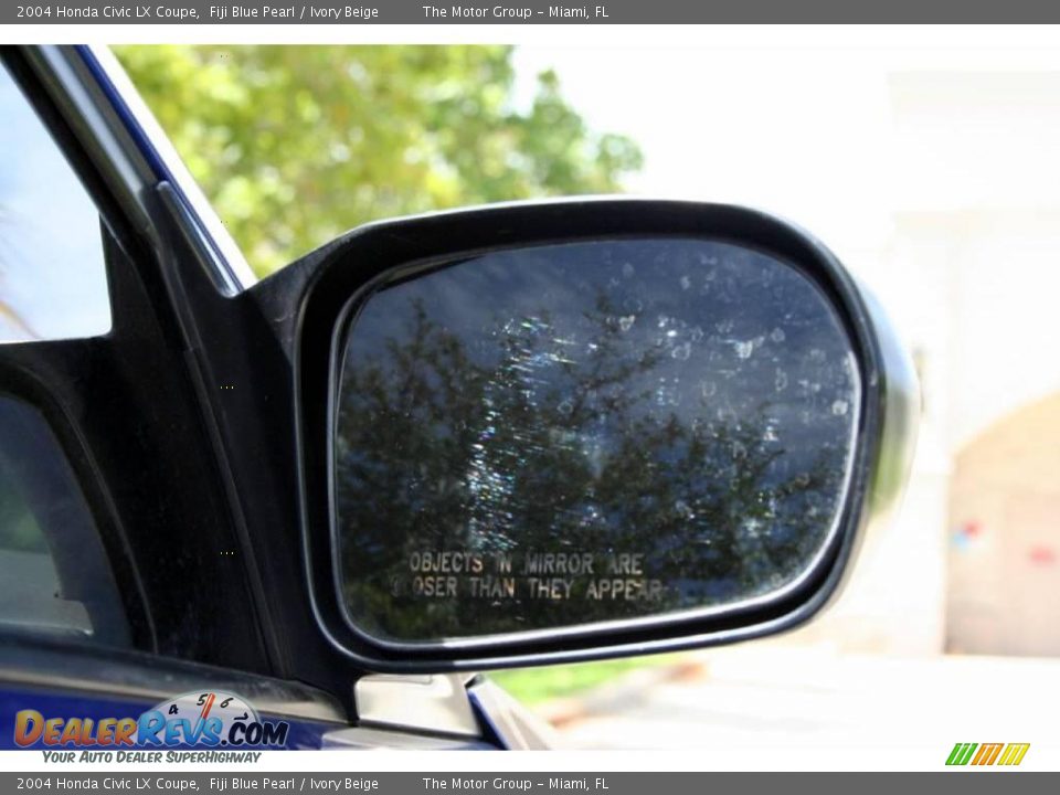 2004 Honda Civic LX Coupe Fiji Blue Pearl / Ivory Beige Photo #28
