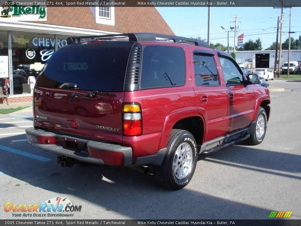 2005 Chevrolet Tahoe Z71 4x4 Sport Red Metallic / Tan/Neutral Photo #2