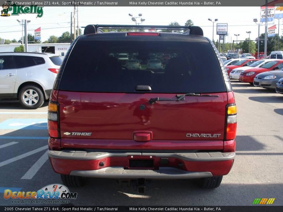 2005 Chevrolet Tahoe Z71 4x4 Sport Red Metallic / Tan/Neutral Photo #3