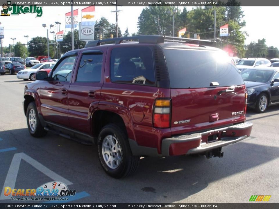 2005 Chevrolet Tahoe Z71 4x4 Sport Red Metallic / Tan/Neutral Photo #4