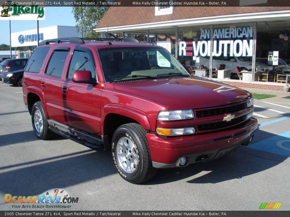 2005 Chevrolet Tahoe Z71 4x4 Sport Red Metallic / Tan/Neutral Photo #16