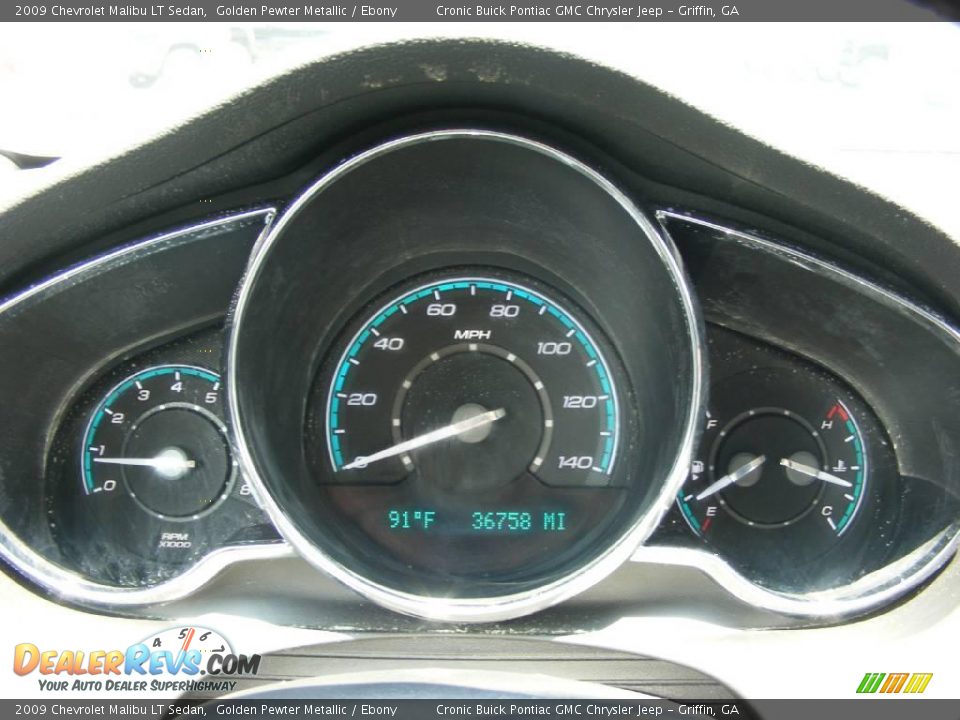 2009 Chevrolet Malibu LT Sedan Golden Pewter Metallic / Ebony Photo #22