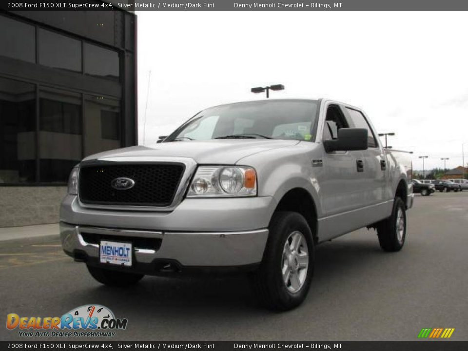 2008 Ford F150 XLT SuperCrew 4x4 Silver Metallic / Medium/Dark Flint Photo #2