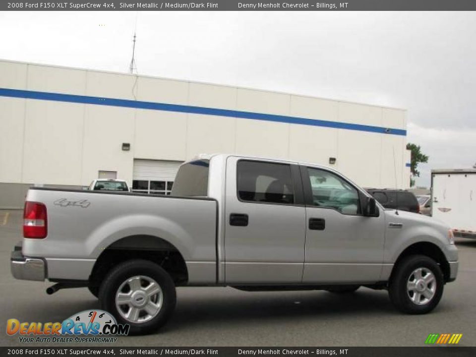 2008 Ford F150 XLT SuperCrew 4x4 Silver Metallic / Medium/Dark Flint Photo #4