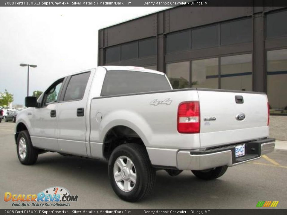 2008 Ford F150 XLT SuperCrew 4x4 Silver Metallic / Medium/Dark Flint Photo #6