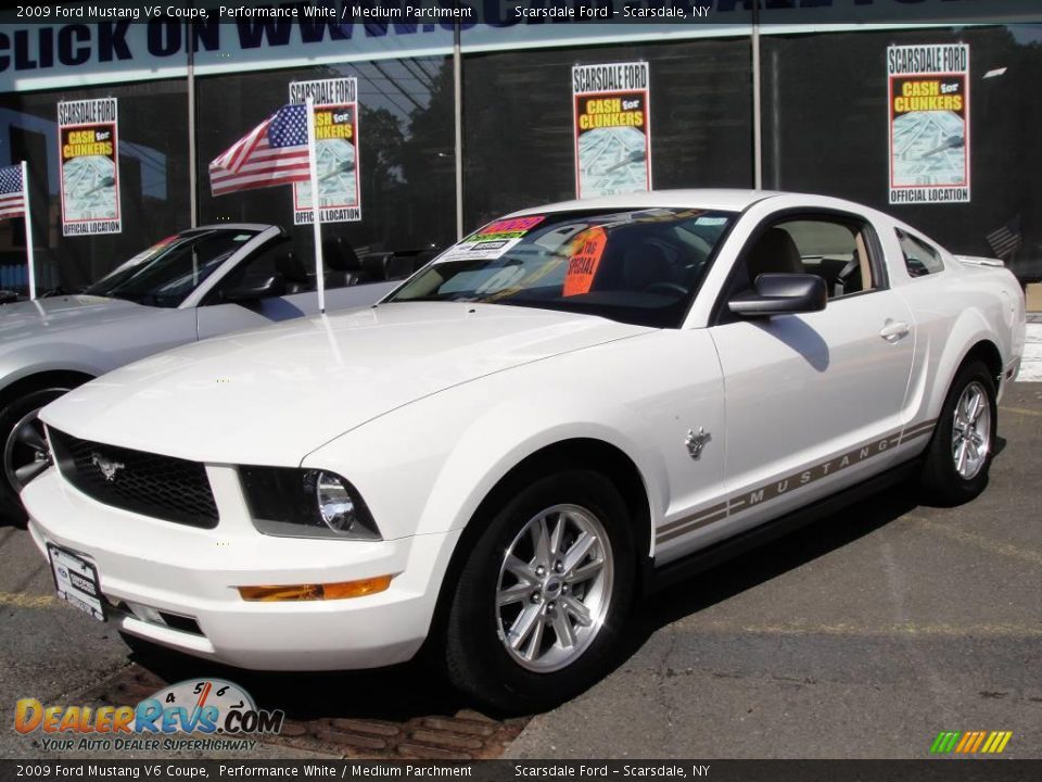 2009 Ford Mustang V6 Coupe Performance White / Medium Parchment Photo #1