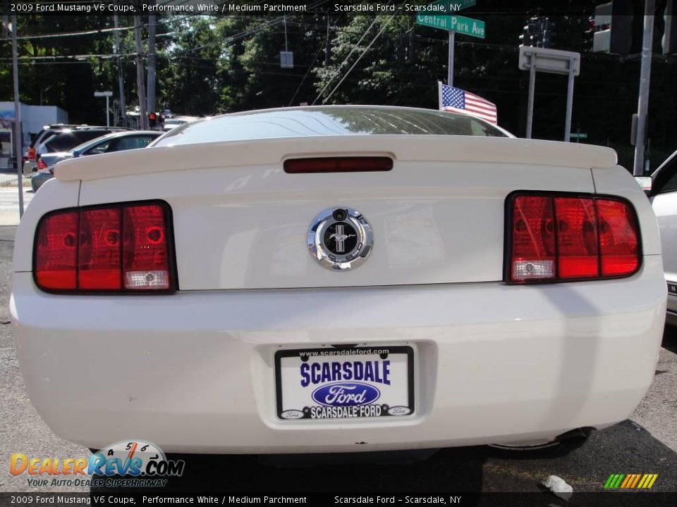 2009 Ford Mustang V6 Coupe Performance White / Medium Parchment Photo #5
