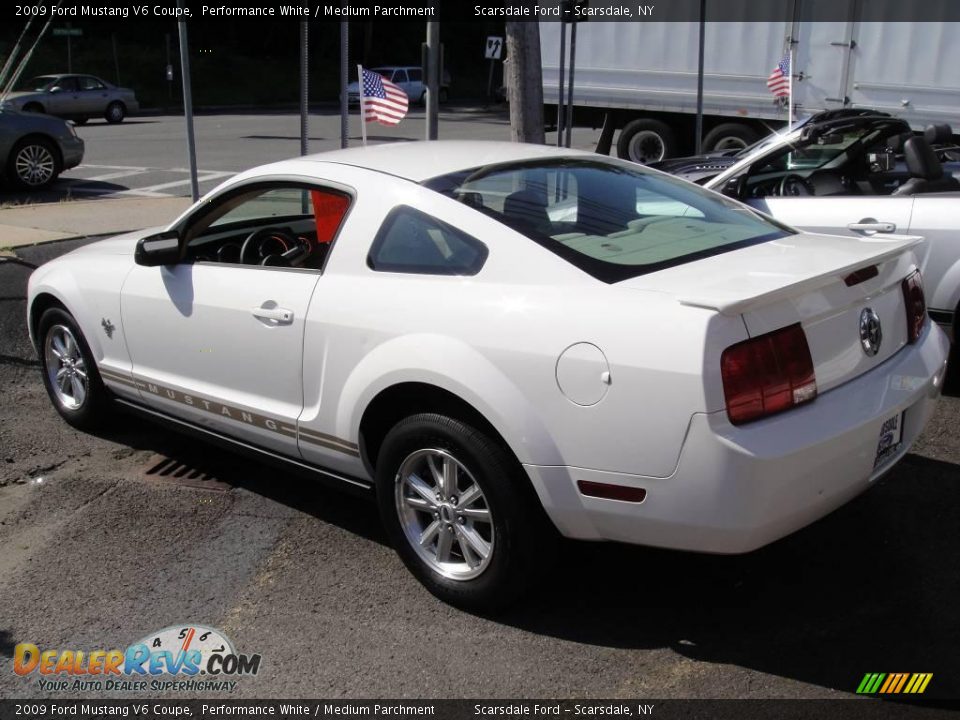 2009 Ford Mustang V6 Coupe Performance White / Medium Parchment Photo #6