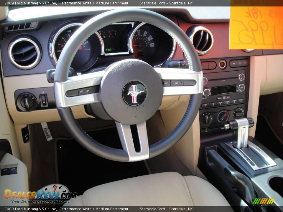 2009 Ford Mustang V6 Coupe Performance White / Medium Parchment Photo #14