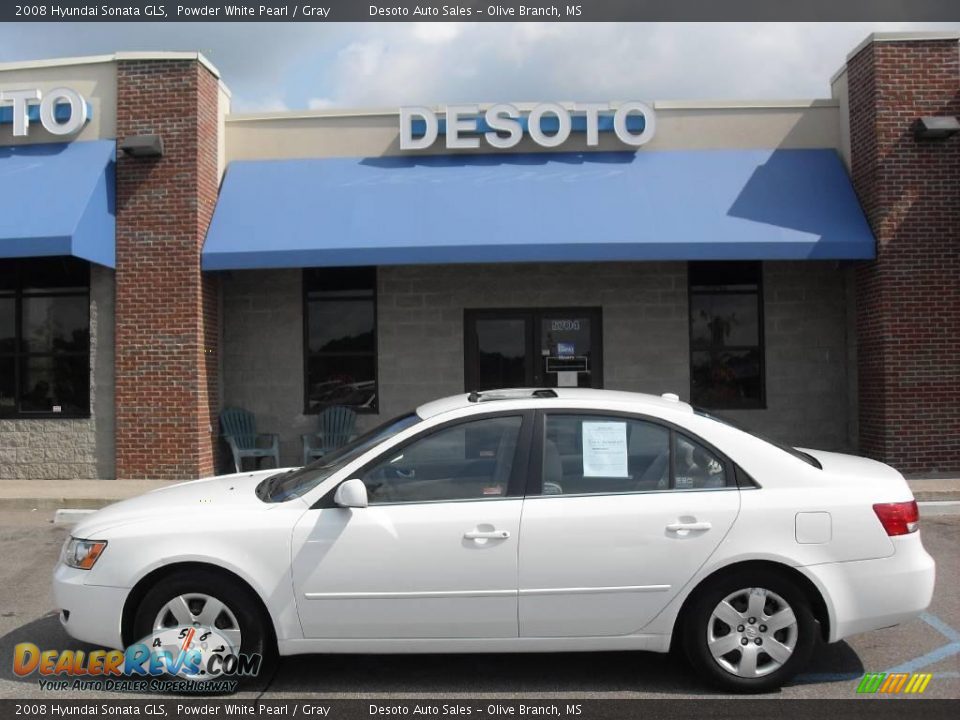 2008 Hyundai Sonata GLS Powder White Pearl / Gray Photo #1