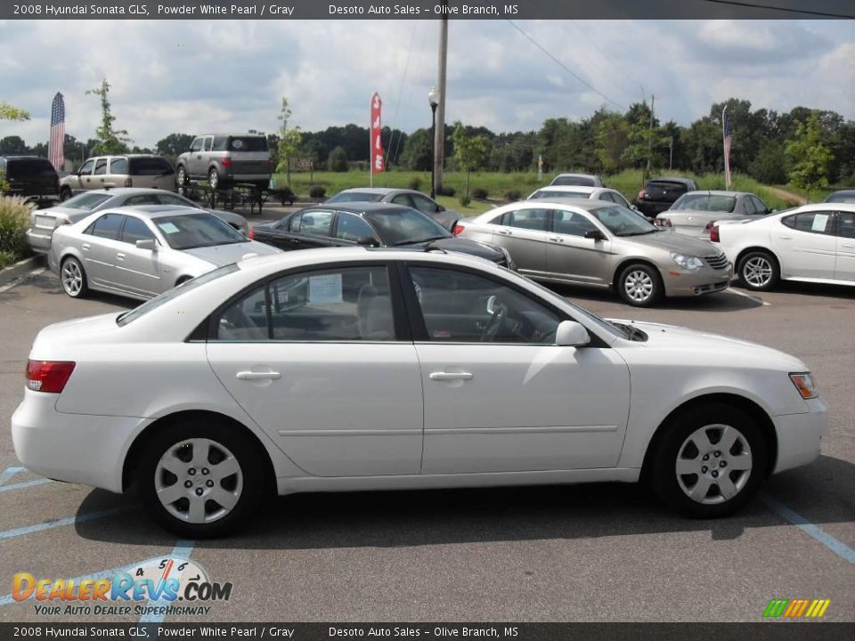 2008 Hyundai Sonata GLS Powder White Pearl / Gray Photo #5