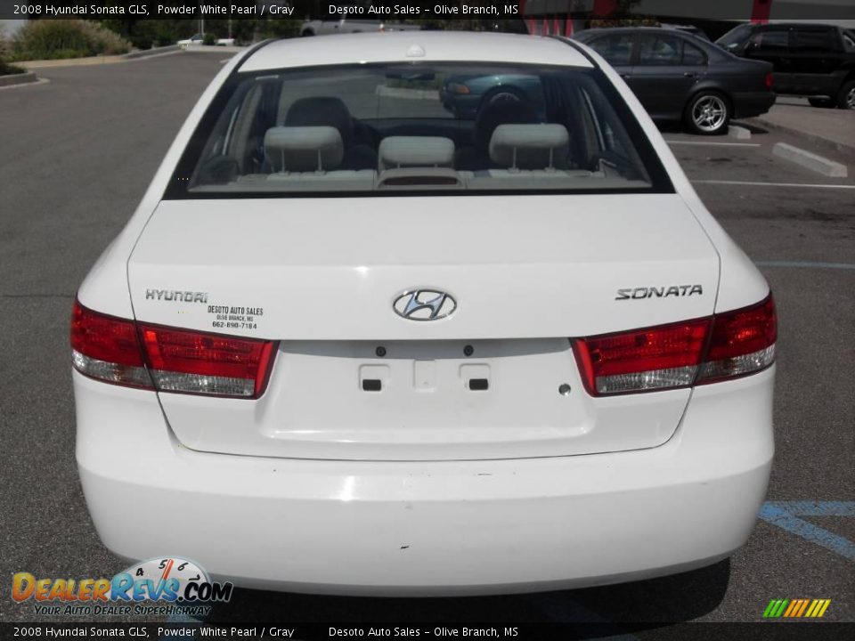 2008 Hyundai Sonata GLS Powder White Pearl / Gray Photo #7