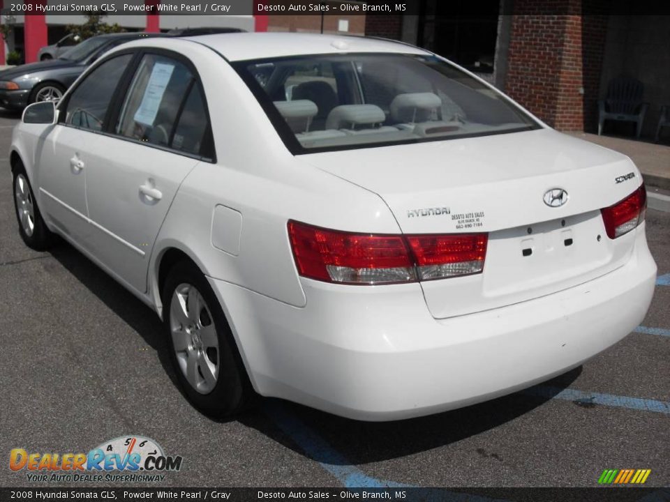 2008 Hyundai Sonata GLS Powder White Pearl / Gray Photo #8