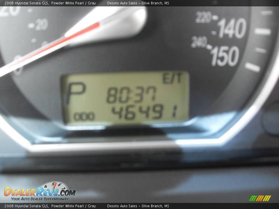 2008 Hyundai Sonata GLS Powder White Pearl / Gray Photo #9