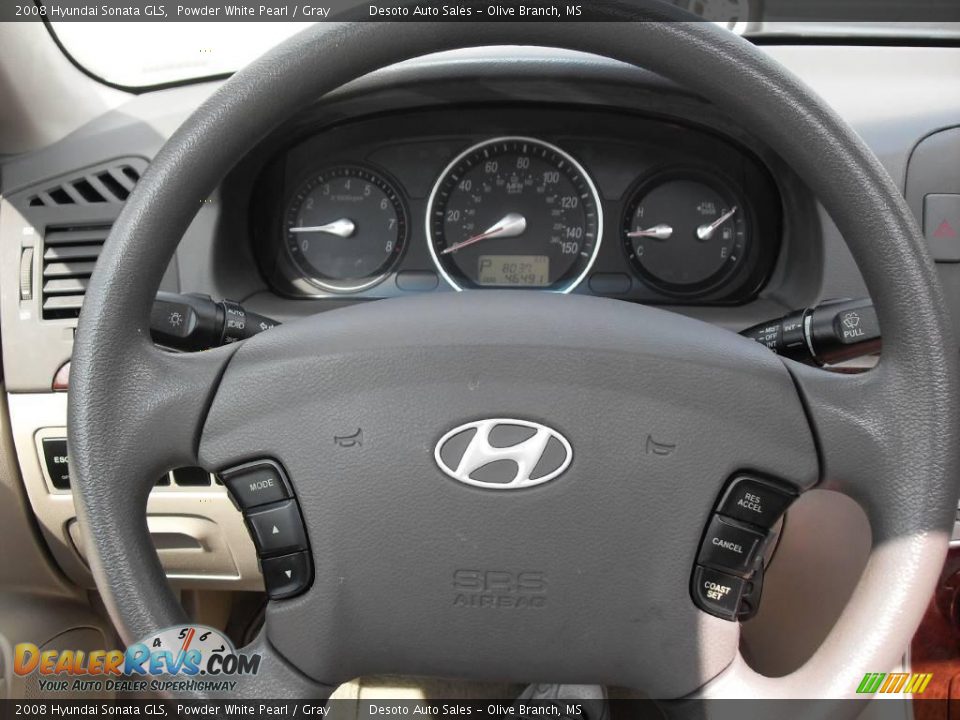 2008 Hyundai Sonata GLS Powder White Pearl / Gray Photo #10