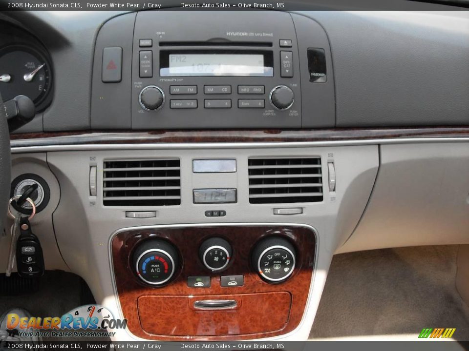 2008 Hyundai Sonata GLS Powder White Pearl / Gray Photo #11