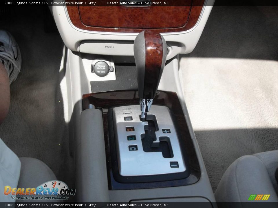 2008 Hyundai Sonata GLS Powder White Pearl / Gray Photo #12