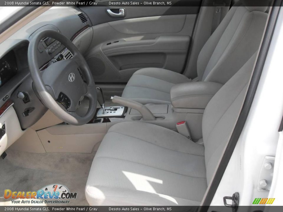 2008 Hyundai Sonata GLS Powder White Pearl / Gray Photo #14