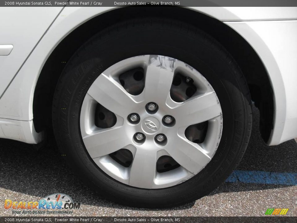 2008 Hyundai Sonata GLS Powder White Pearl / Gray Photo #17