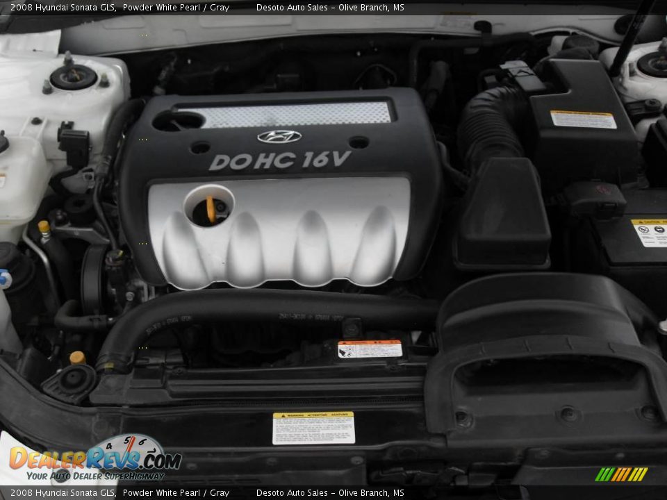 2008 Hyundai Sonata GLS Powder White Pearl / Gray Photo #19