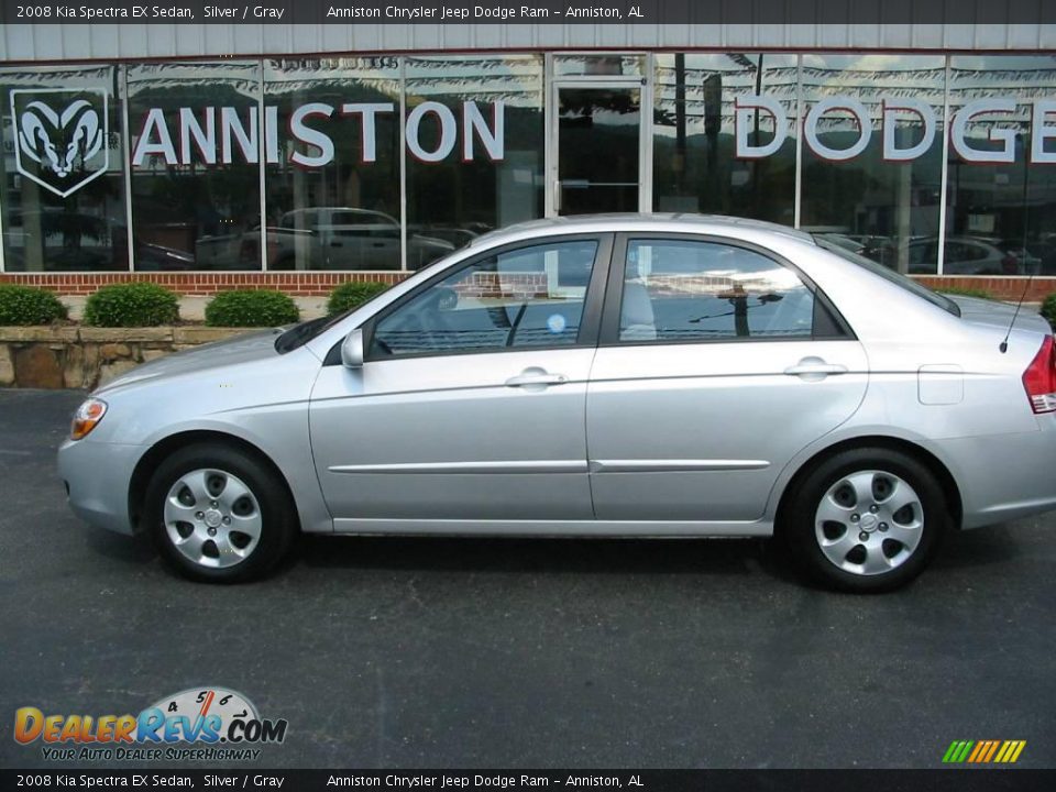 2008 Kia Spectra EX Sedan Silver / Gray Photo #1