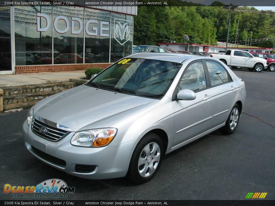2008 Kia Spectra EX Sedan Silver / Gray Photo #2