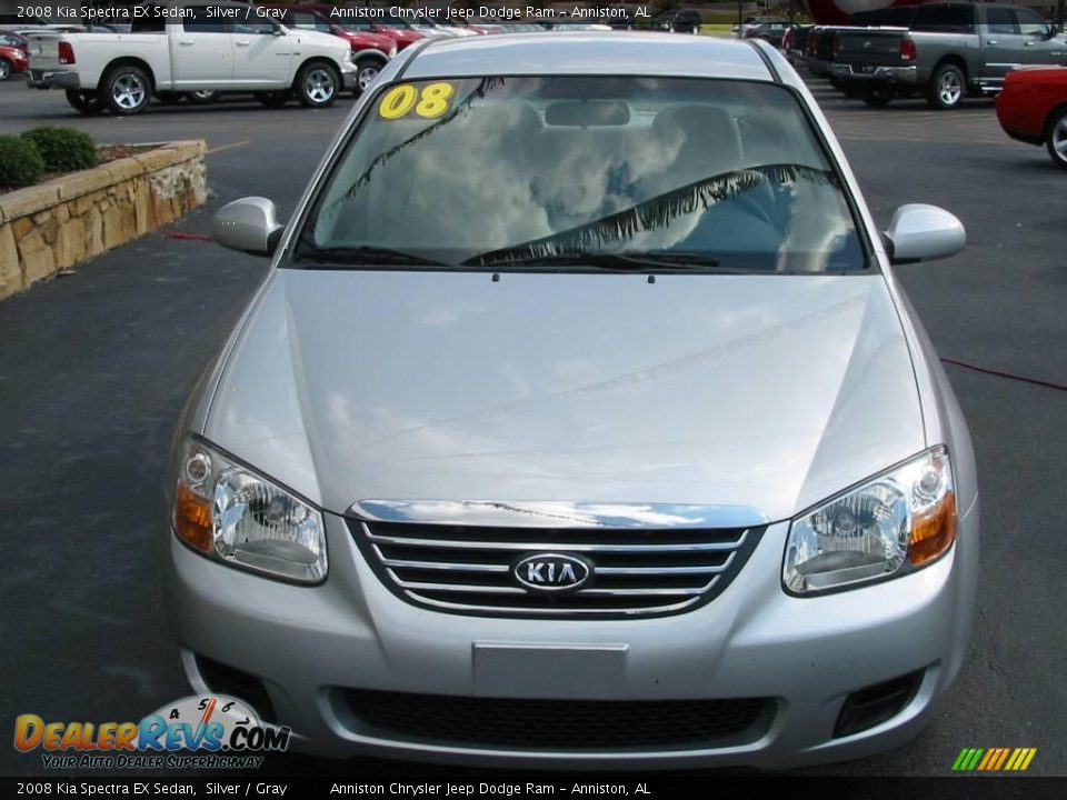 2008 Kia Spectra EX Sedan Silver / Gray Photo #3