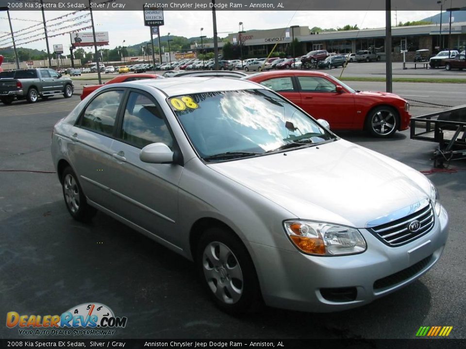 2008 Kia Spectra EX Sedan Silver / Gray Photo #4